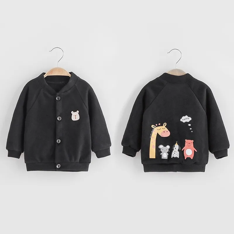 

Children's Autumn Outerwear 1-6 Years Kids Knitted Jacket Brand Clothes Girl Cardigan Sweater Coat Printed Cartoon Baby Coats