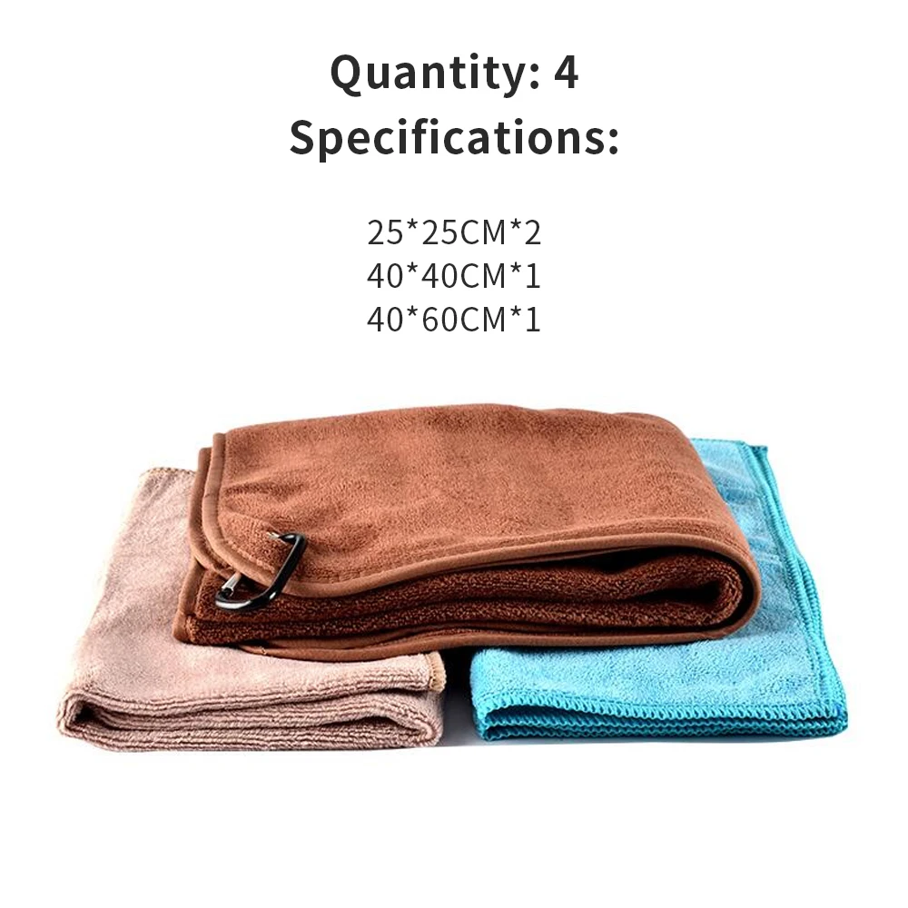 Barista Towels for Coffee Bar - CAFEMASY Pack of 3pcs Microfiber Cleaning Towel with Hook Absorbent Barista Cloths for Cleaning Espresso Machine Steam