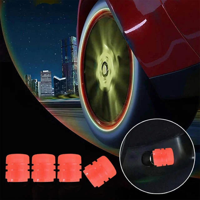 4x Universal Glow In Dark Car Tire Valve Stem Cap Mauritius