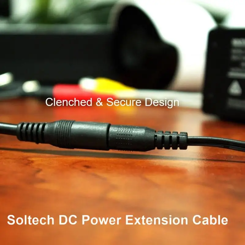 Security Camera Extension Cable Male To Female 2.1mm X 5.5mm DC 12V Camera Extension Cable Home And Business Security Camera