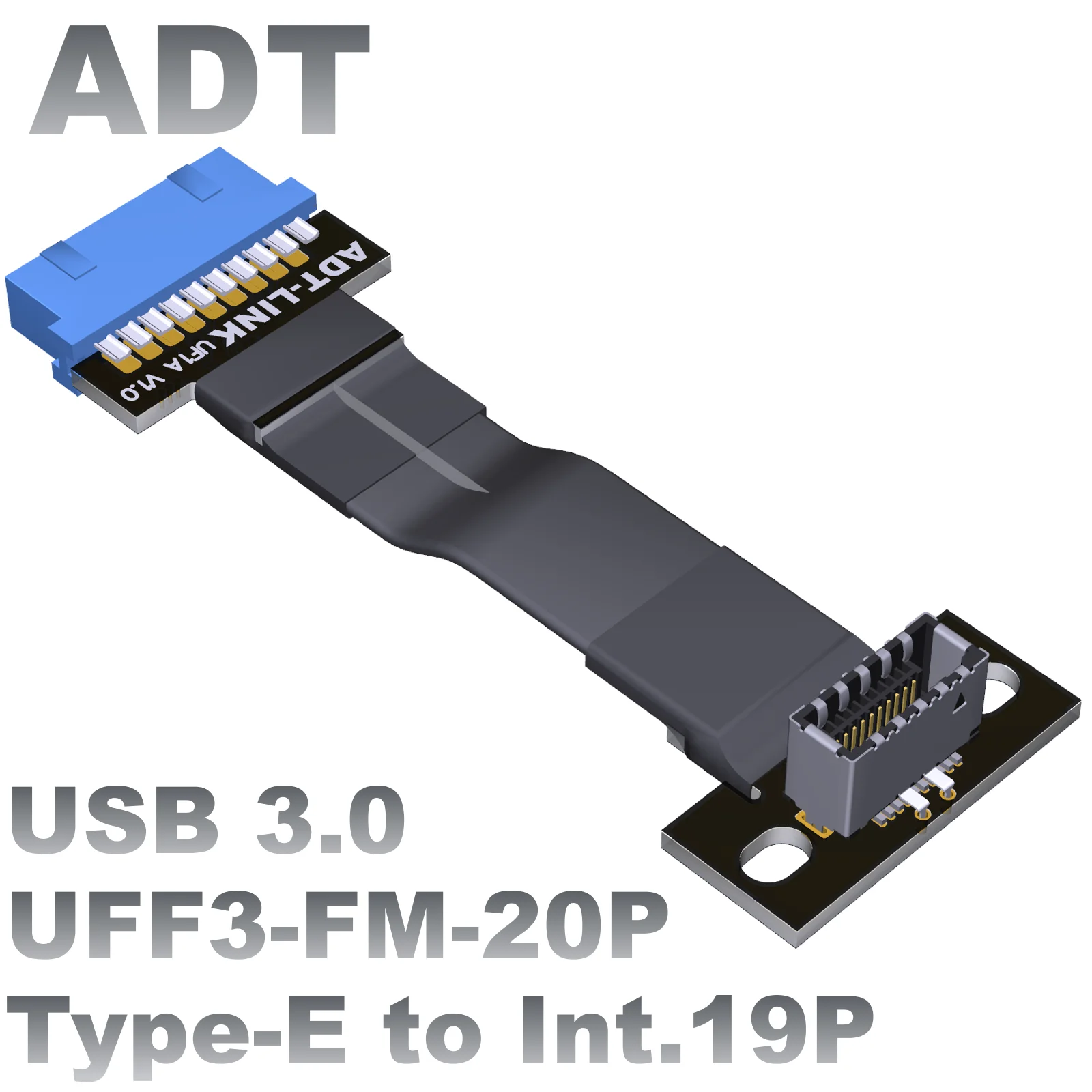 

USB Front Panel Adapter Type-E Female To USB 3.0 19 PIN Male Cable Internal Vertical Header Splitter for Type C Motherboard
