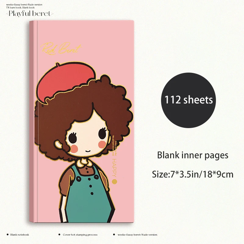 European Vintage-Inspired Illustrated Notebook, Premium Aesthetic Journal with Blank Pages
