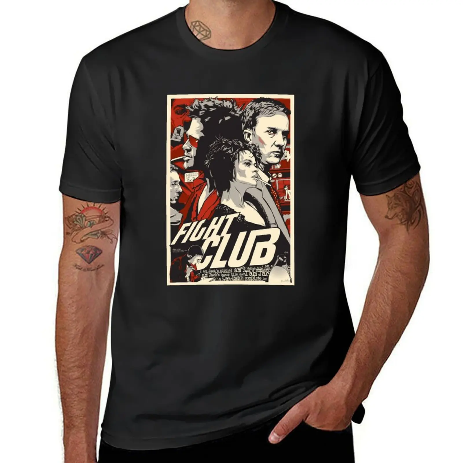 

Fight Club T-Shirt korean fashion vintage aesthetic clothes for a boy mens plain t shirts