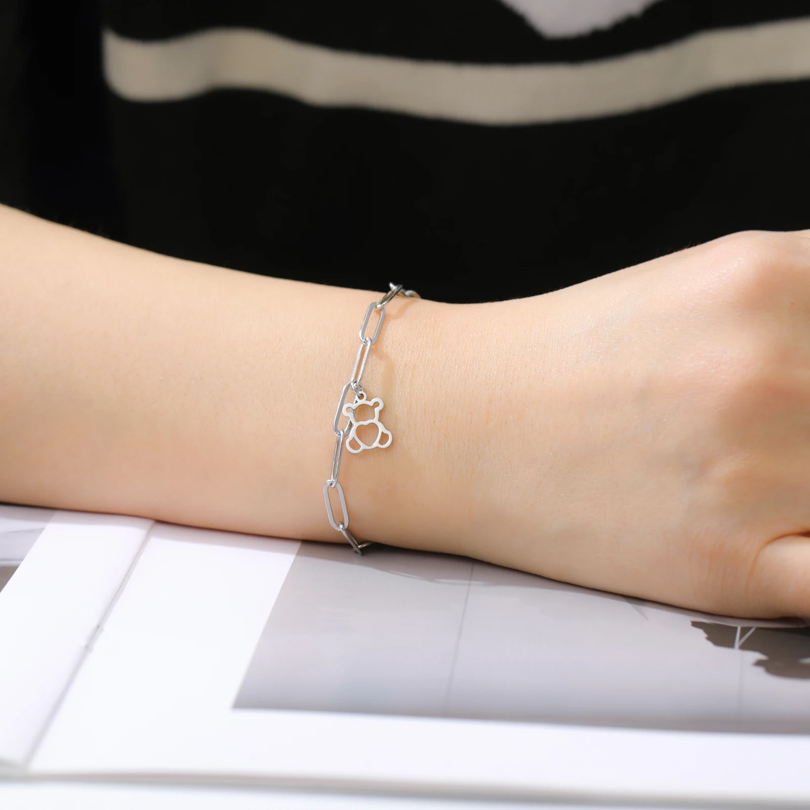 VANSZA Bracciale Donna, Braccialetto di Argento 925