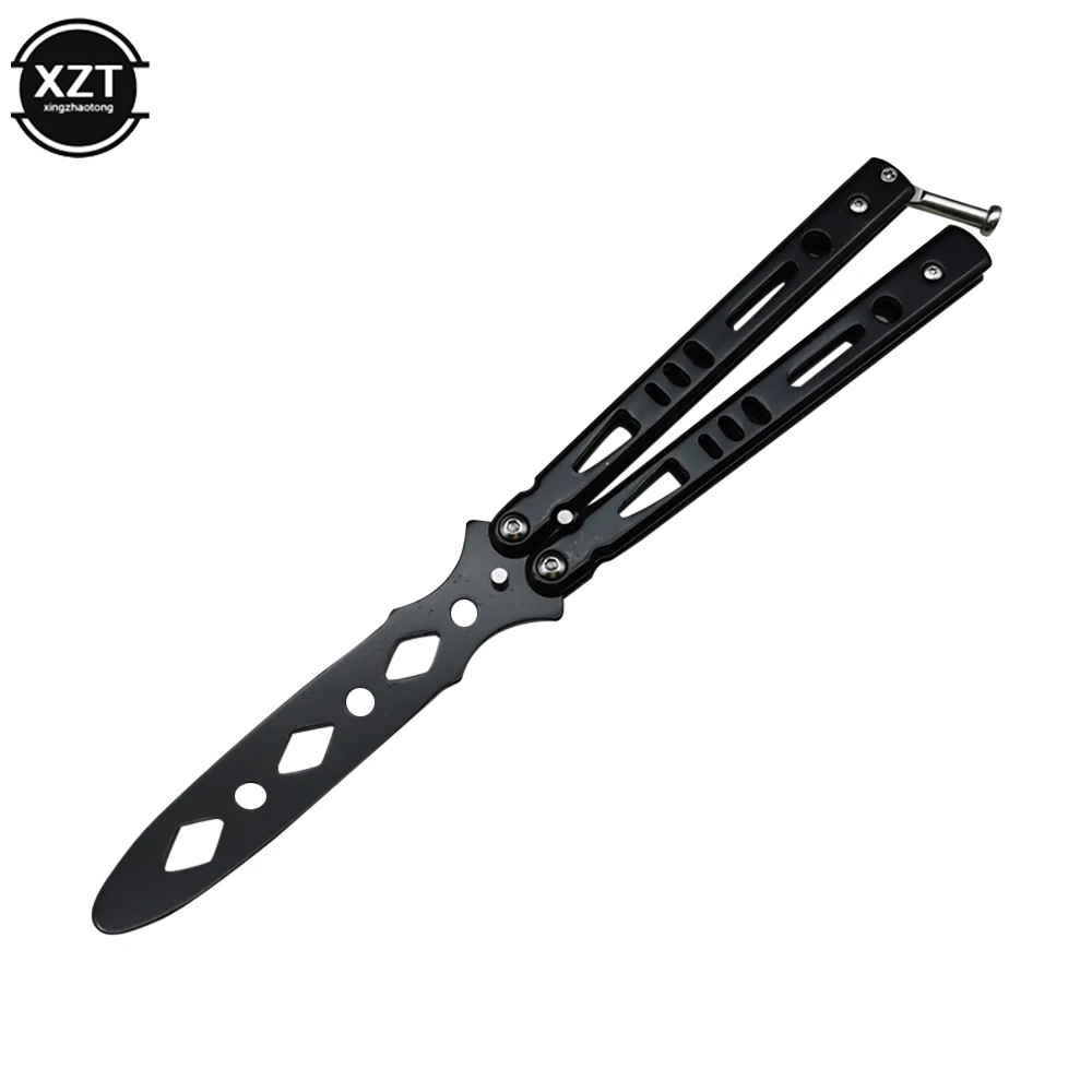 Portable Folding High Hardness Butterfly Knife Trainer Stainless Steel Ornament Pocket Practice Knife Training Tool Outdoor Game