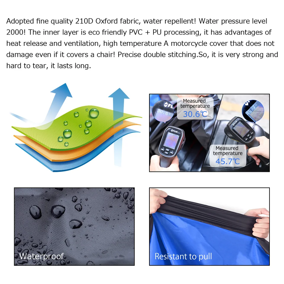 Rowing Machine Cover, 210D Oxford Cloth Rowing Machine Protective Cover With Adjustable Windproof Extension Cable