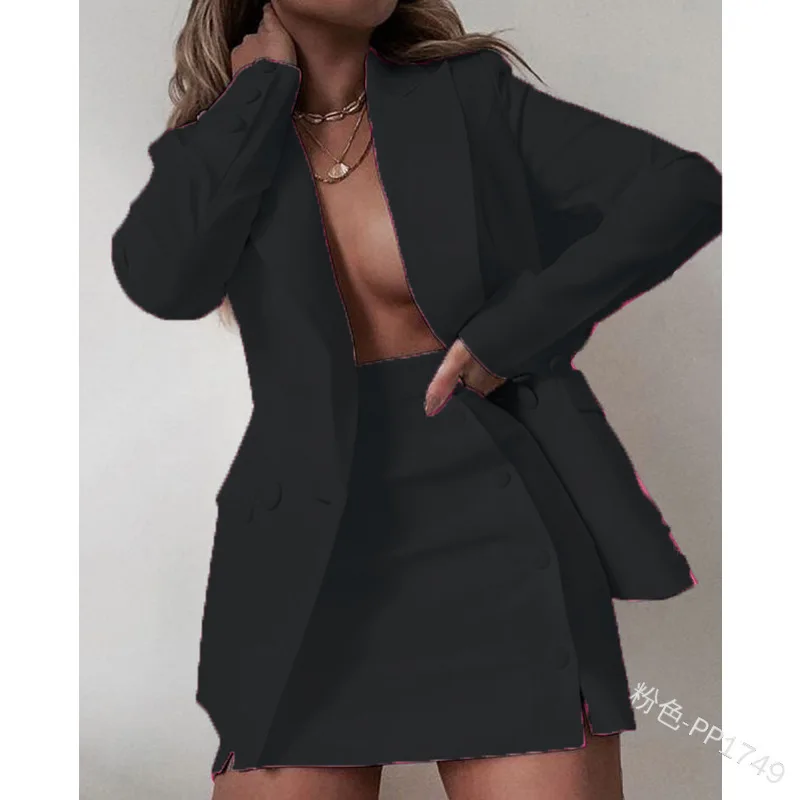 special occasion pant suits New Women's Office Professional Women's Suit Small Suit Coat Short Skirt Two-piece Suit Coat Skirt Suit 2 Piece Set Plus lawn suits