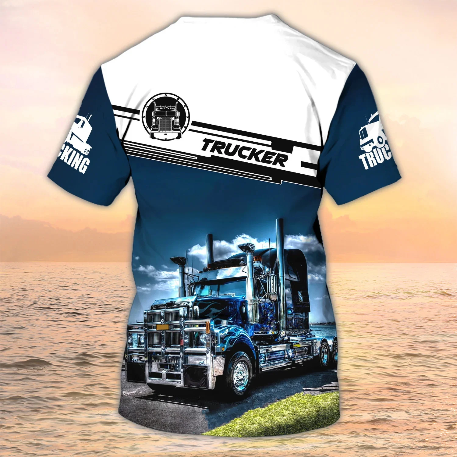 Summer Men's T-shirt Trucker Truck Driver Birthday Present 3D