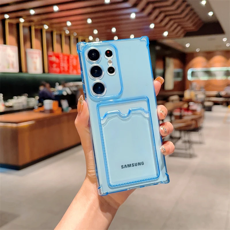 Versatile Clear Phone Case with Card Holder and Wallet Function