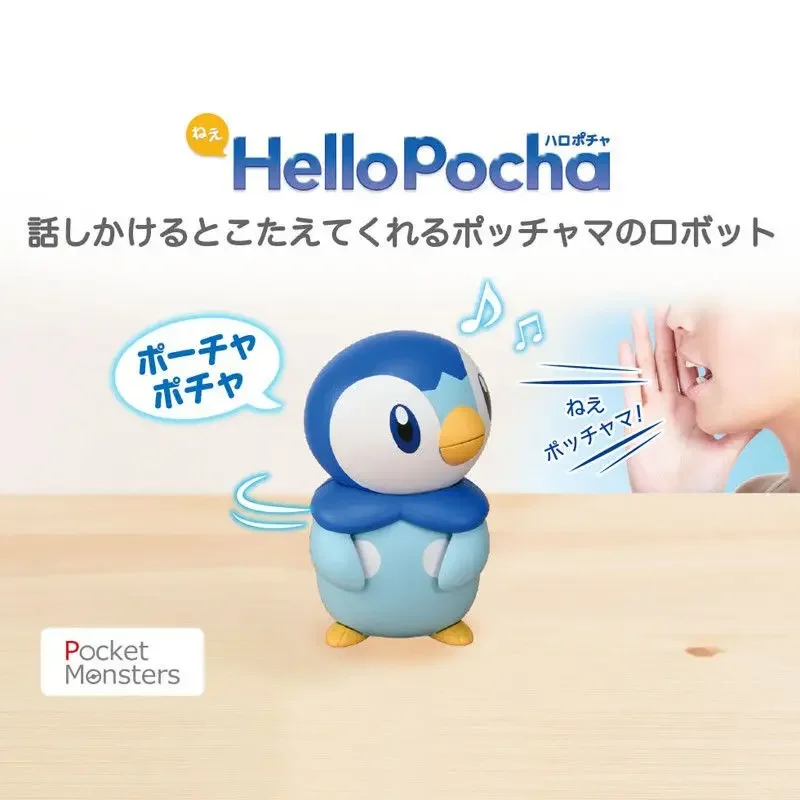 

TOMY Domeka anime model cute pet Hello Piplup POKEMON Elf Doll Japanese Anime Model Kawaii Q Version Children's birthday gift