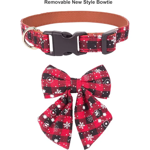 Christmas Tie for Dogs and Cats, Snowflake Dog Collar, Christmas Pet Accessories, Pet Supplies 5