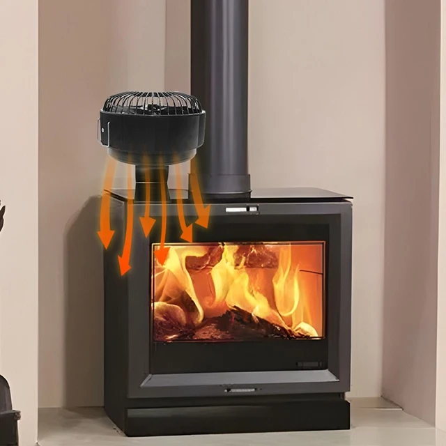 Household Tools Eco Friendly With Cover Log Burning Fireplace Fans Stove Top  Fan For Wood Burner Heat Powered - Stoves - AliExpress