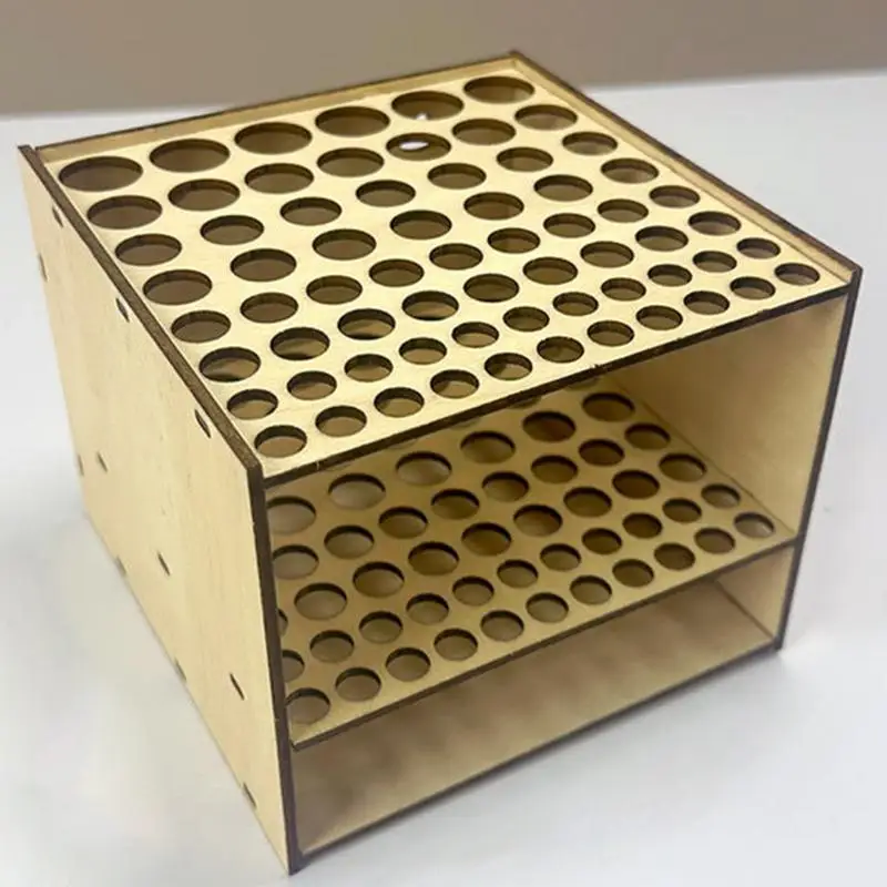 Painting Brush Pen Storage Holder 67 Holes Wooden Stand Organizer Rack Drawing Supplies Paint Pencil & Brush Organizer Tray Rack paintbrush holder,storage rack holder,pen holder storage box