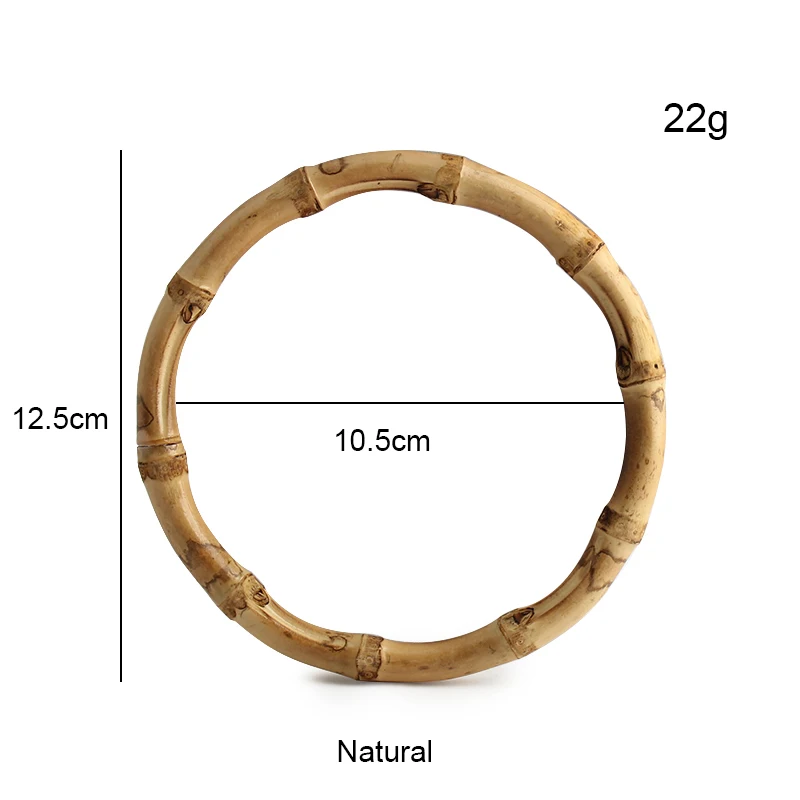 2-10-20PCS 12cm 15cm 18cm Customized Bamboo Bags Handles Accessories Bamboo Purse Handle Natural Bamboo Round Handle DIY Craft