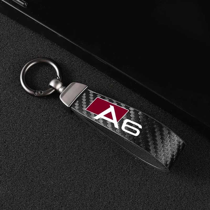 Llavero De Fibra De Carbono Para Audi - Modelos Q5, A4, A6, A8 Y Más, Accesorio Resistente Y De Regalo