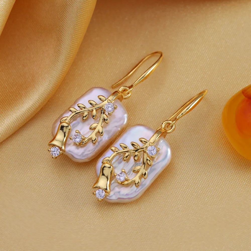Elegant Freshwater Pearl Drop Earrings for Women - Long Pearl Jewelry Wholesale