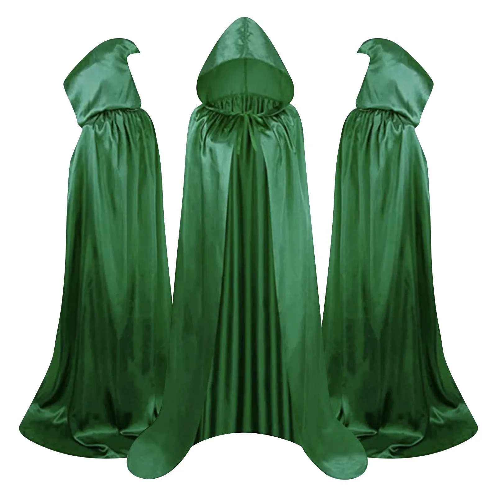 Kapuzenumhang für Erwachsene und Kinder, mittelalterliche Robe, Schnürung, Hexe, Vampir, Cosplay, Kostüme, Halloween-Party, Umhang – Detail 12