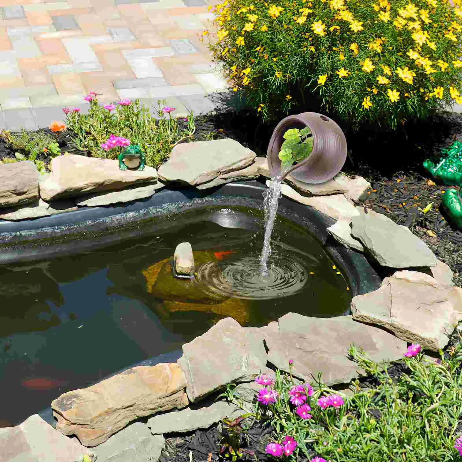 

Ceramic Outdoor Water Fountain Jar 8 Mm Tube Yard Floor Fountain Nozzle Decorative Garden Watering