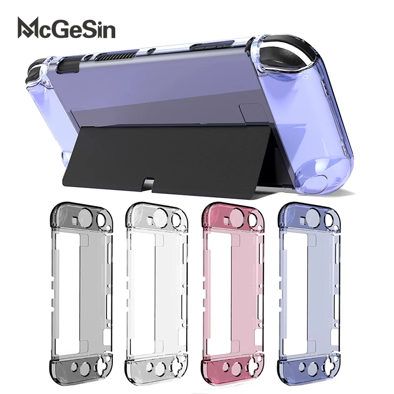 Per Nintendo Switch Cover Oled Con Supporto Joycon Controller Console Split Custodia Trasparente Base Innestabile