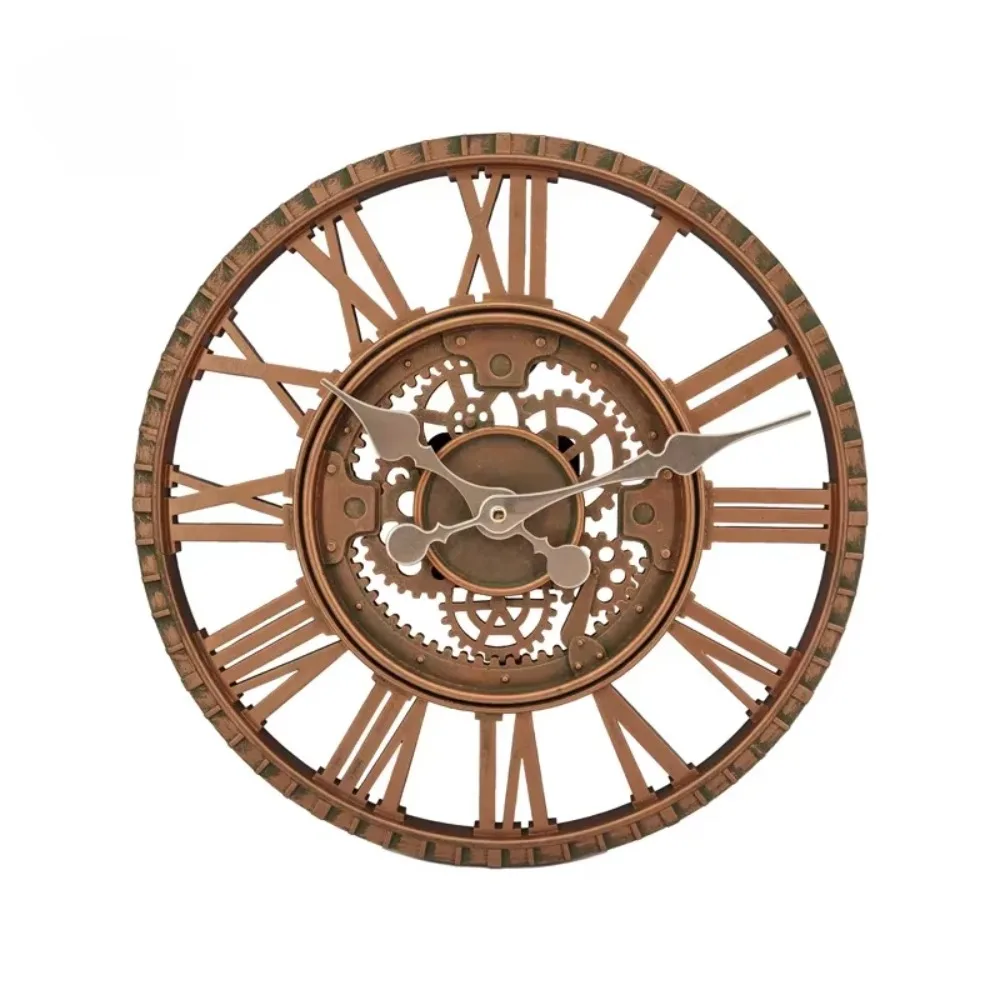 Hot Sale Outdoor Waterproof Creative Gift Home Office Vintage Resin Clock 2