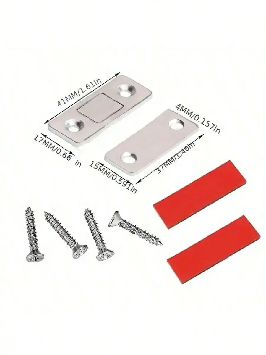 Magnetic Cabinet Catches Door Stops Magnet Invisible Soft-Catch Ultra-Thin Hidden for Furniture
