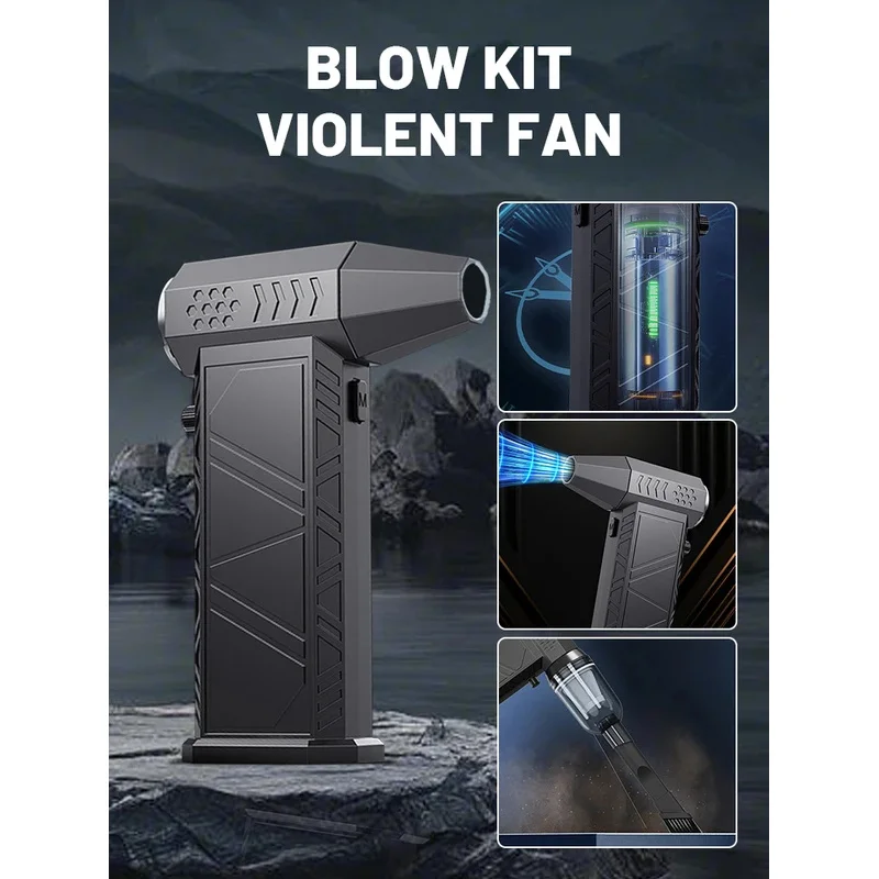 300000RPM Turbo Jet Blower Vacuum X9 High Speed Air Blower Wireless Compressed Air Duster Portable Turbo Fan Jet Dust Blowing