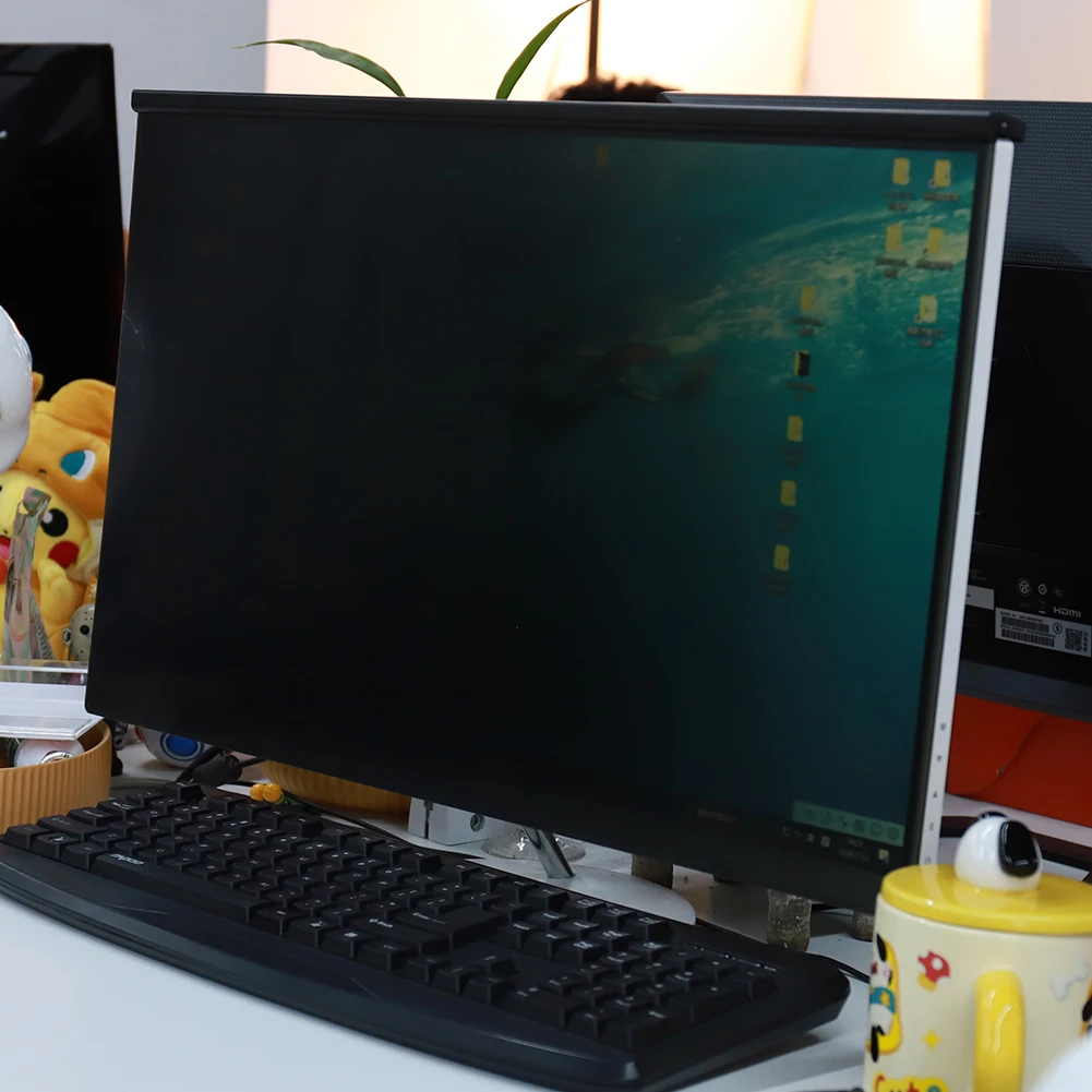 24 Inch Computer Privacy Screen Filter Anti-Blue Light 16:9 Aspect Ratio Screen Protector Anti-Scratch For Widescreen Monitor
