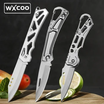 WXCOO Coltello pieghevole in acciaio inossidabile Mannaia forgiata Coltello tascabile portatile Coltelli da cucina universali Coltello da taglio per affettare 1