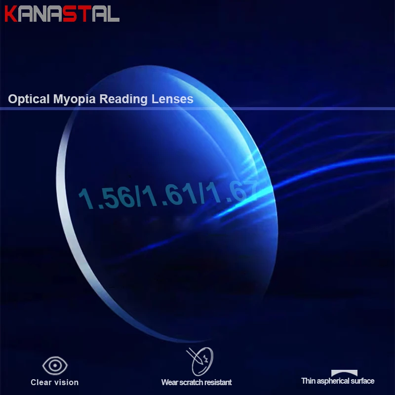 1.56 1.61 1.67 Prescription Lenses Aspheric Glasses Lenses Myopia Hyperopia Presbyopia Optical Anti Blue Ray Resin