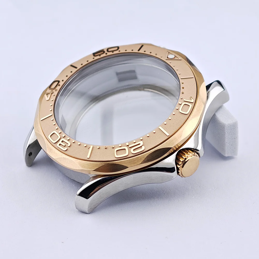 High-Quality Silver Diving Watch Case for Men with Automatic Movement