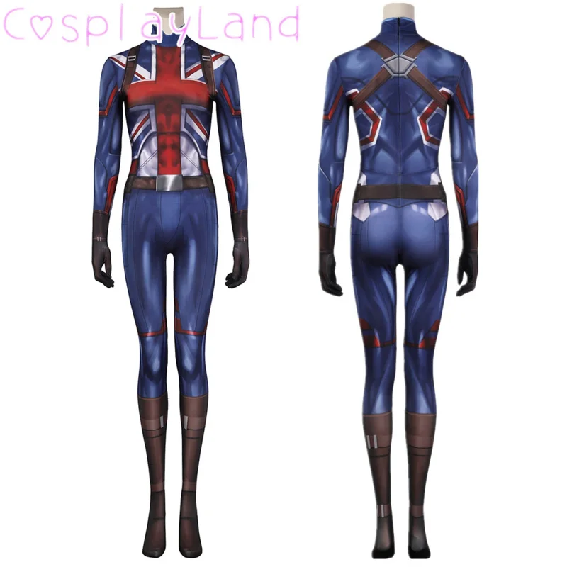 

Новинка, костюм для косплея капитана Картера, костюм Пегги Картера с 3D принтом, эластичное боди для женщин, комбинезон