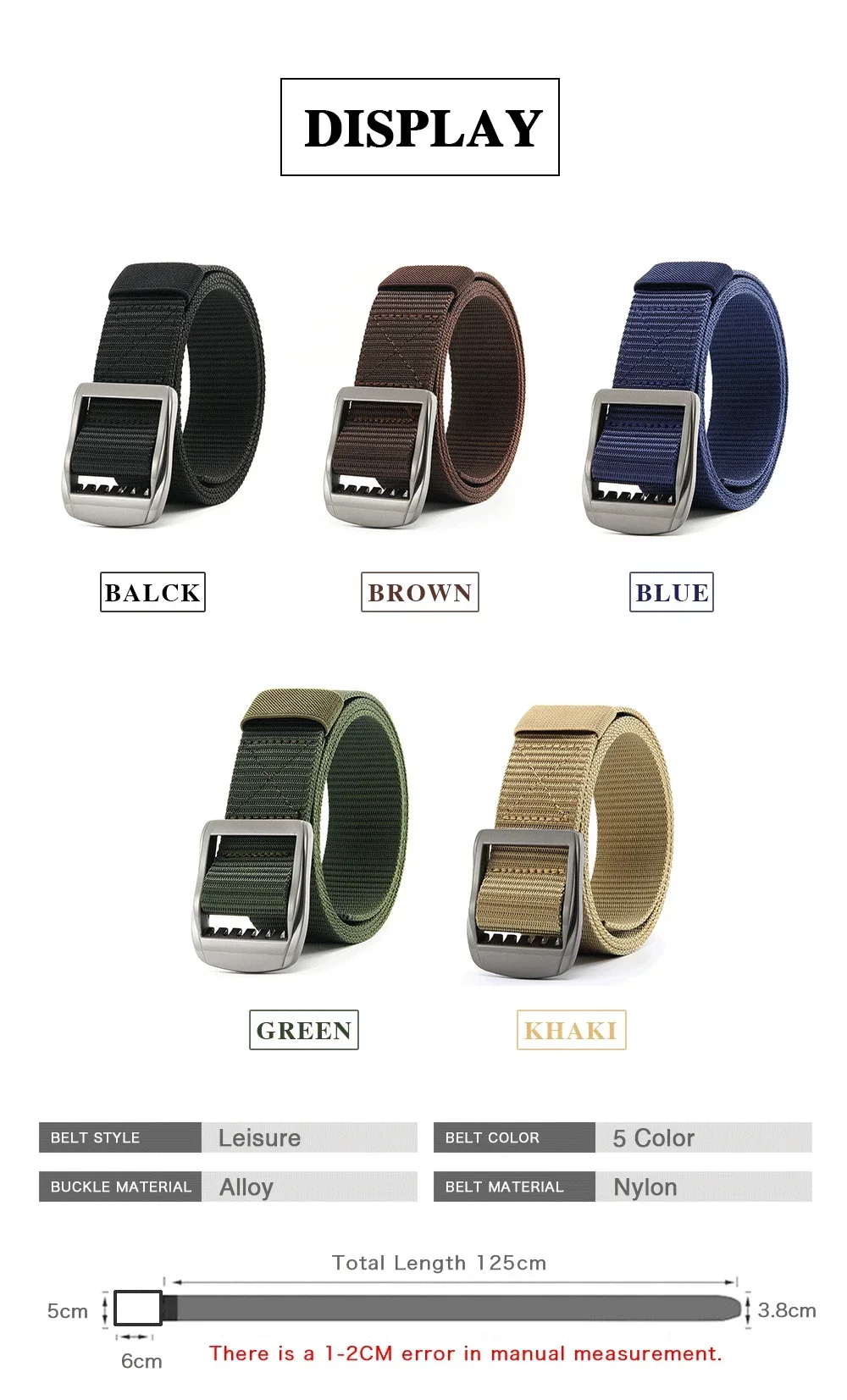 Militärische Automatische Schnalle Nylon Gürtel Outdoor Jagd Metall Schnalle Armee Taktische Gürtel für Männer Taille Leinwand Gürtel für Frauen – Detail 8