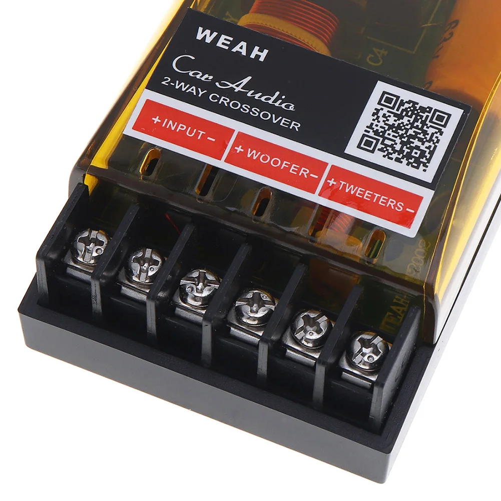 1Pcs Adjustable HIFI Horn Treble Bass 2 Way Audio Frequency Divider Home Car DIY Speaker Crossover Filters Kits