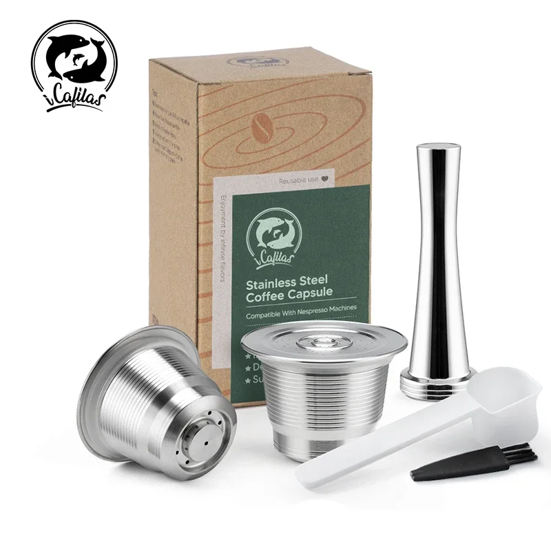 Capsula Di Caffè Riutilizzabile Della Caffettiera Dell'Acciaio Inossidabile Di Icafilas Per Il Filtro Riutilizzabile Della Macchina Di Nespresso Per C