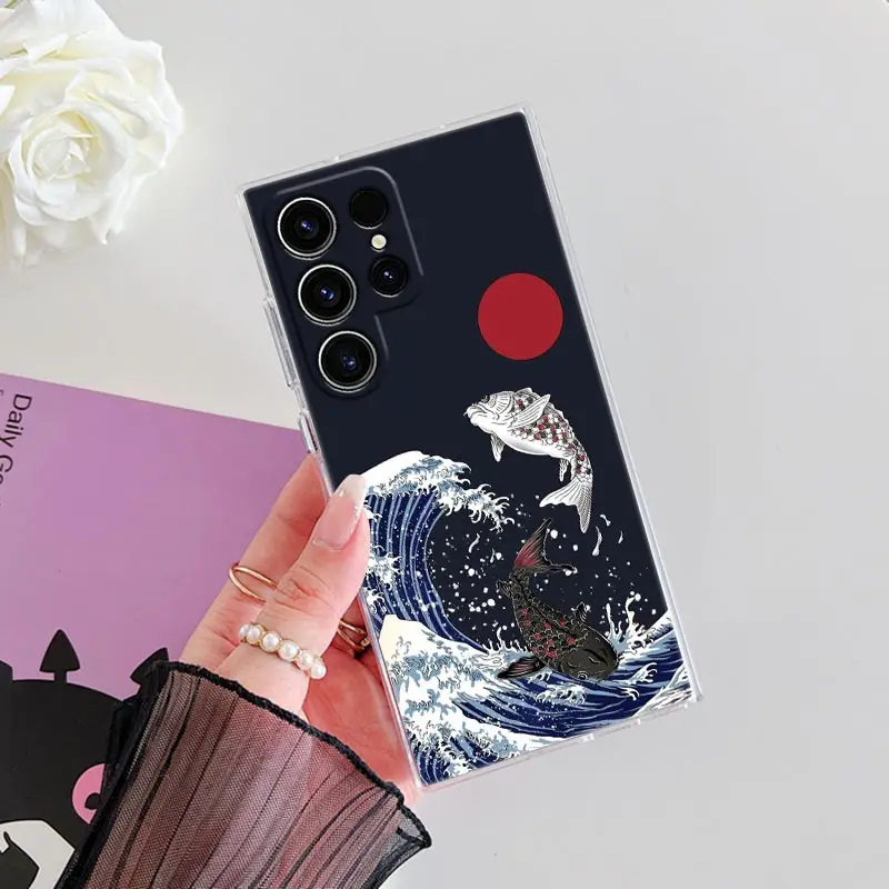 Hokusai Great Wave Japanese Art Clear Phone Case