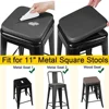 Modern Faux Leather Magnetic Bar Stool Cushions 4 Pack Square Chair Pads Comfortable Soft Stackable Bistro Dining Use 6