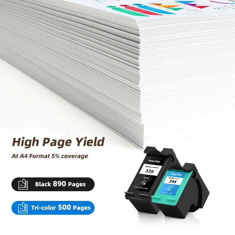 339 344 Ink Cartridges Compatible For HP339 Replace For HP344 DeskJet 5740 5745 5940 6520 6540 6540d 6620 6840 9800 ink cartridge inkjet ink cartridge
