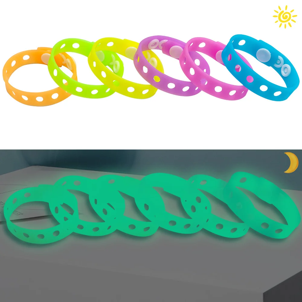 실리콘 팔찌 쥬얼리 DIY 손목 스트랩 빛나는 팔찌 쥬얼리로 장식할 수 있는 팔찌 실리콘 팔찌 선물