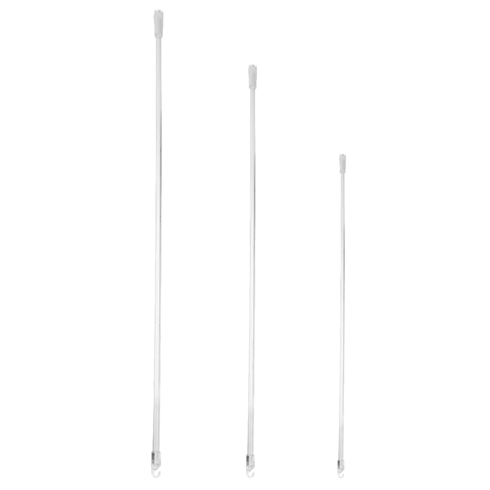 Tige Rotation Store 4 Baguettes De Store 43cm - Acrylique Transparent Avec Crochet Et Poignée - Réglage Stores Verticaux Baguette De Rechange Pour Store