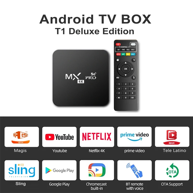 Android TV Box Allwinner H313 with Google Assistant Netflix Streaming and Bluetooth Media Player for Smart Home Theater