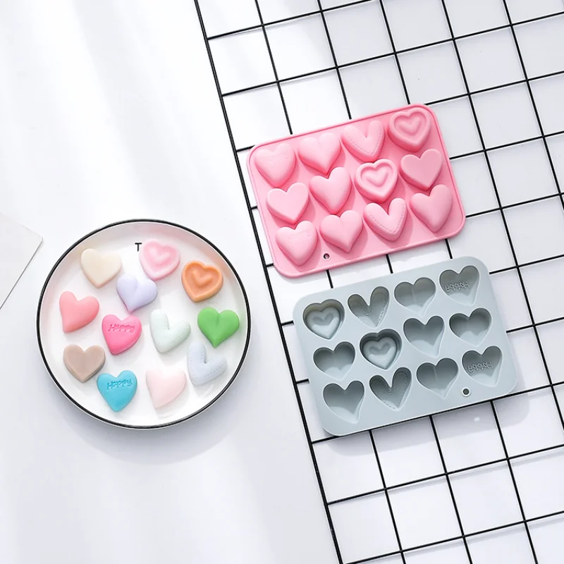 25 Cavity Heart Love Chocolate Silicone Mold Round Cake Decoration Wedding Valentine's  Day Party Dessert Kitchen Baking Tools - AliExpress