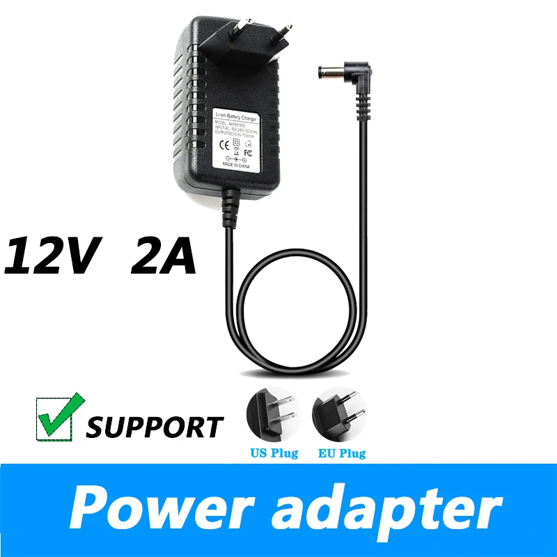 DC 12V 2A Projector Printer Video Recorder Power Adapter UK Plug AU Plug DC L-type Orifice 3.5*1.35MM Power Supply AC 100-240V