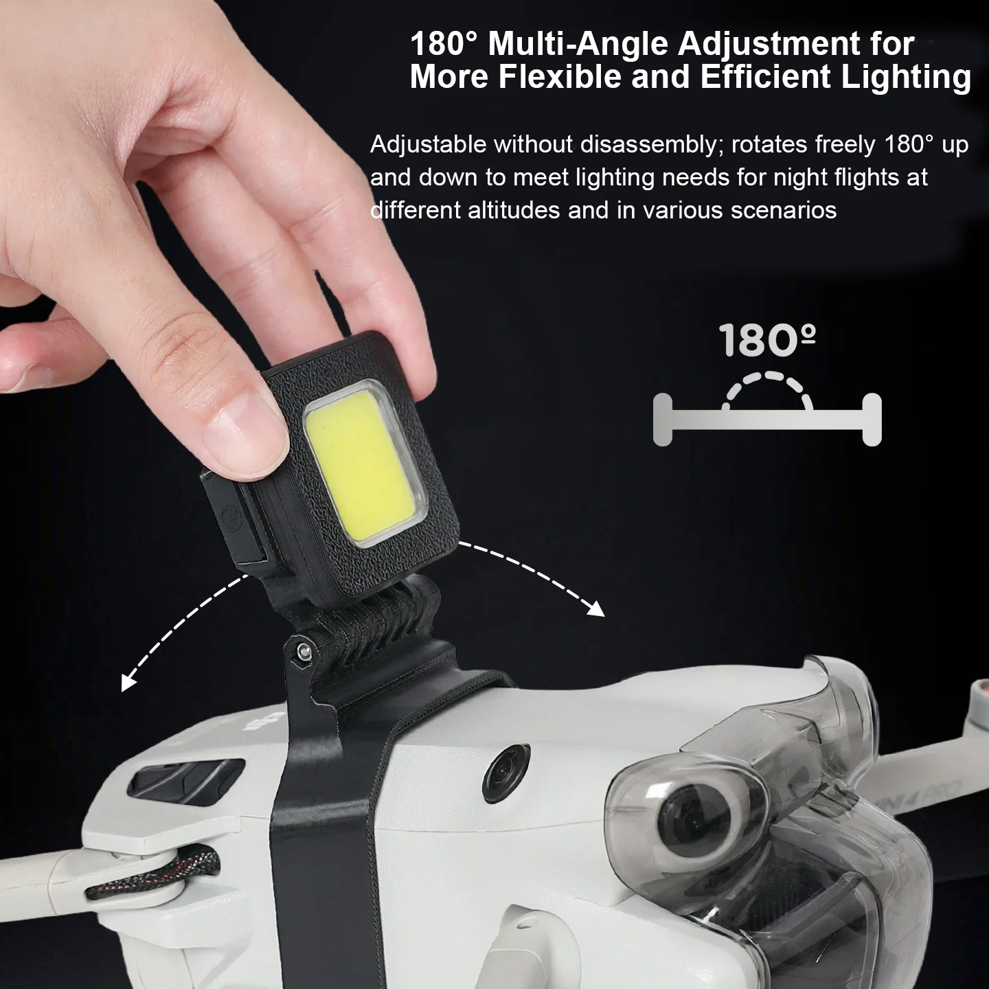 Feu de navigation LED pour DJI Mini 4 Pro - Rechargeable, 3 modes, 180°