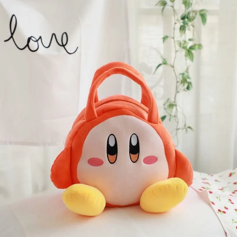 Star Kirby Plush Toy Messenger Bag Hand Bag Plush Bag Cute Lunch Bag Gifts