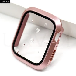 Durable PC Bumper Case with Tempered Glass Protector - 45mm Series 789 (Pink gold)