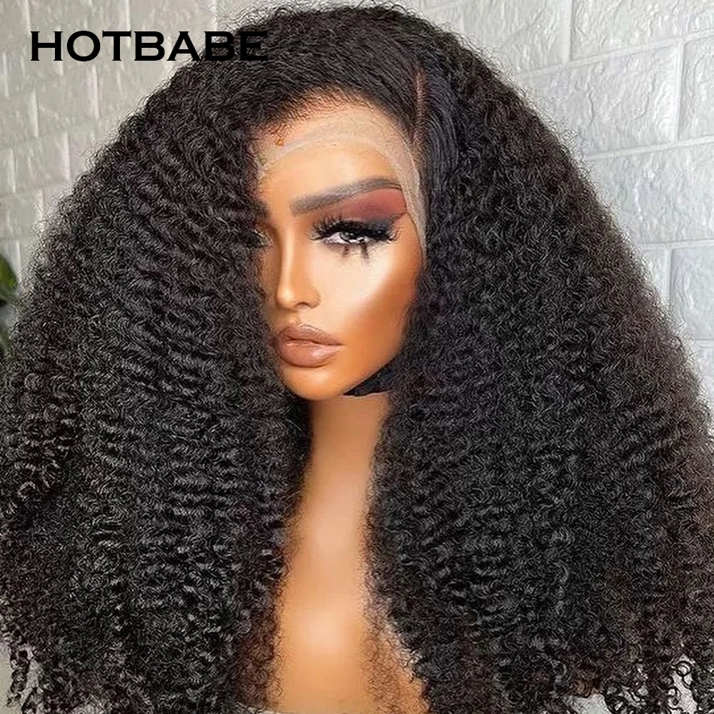 250 Density Kinky Curly 360 Glueless Full Lace Wig Brazilian 13x6 HD Lace Frontal Wigs Human Hair Lace Closure Wig Preplucked