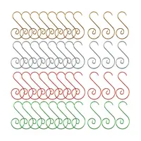 20Pcs/Set Party Supplies Christmas Decoration Hanging Pendants S Shaped Hanger Hooks Xmas Tree Hook Metal Hook