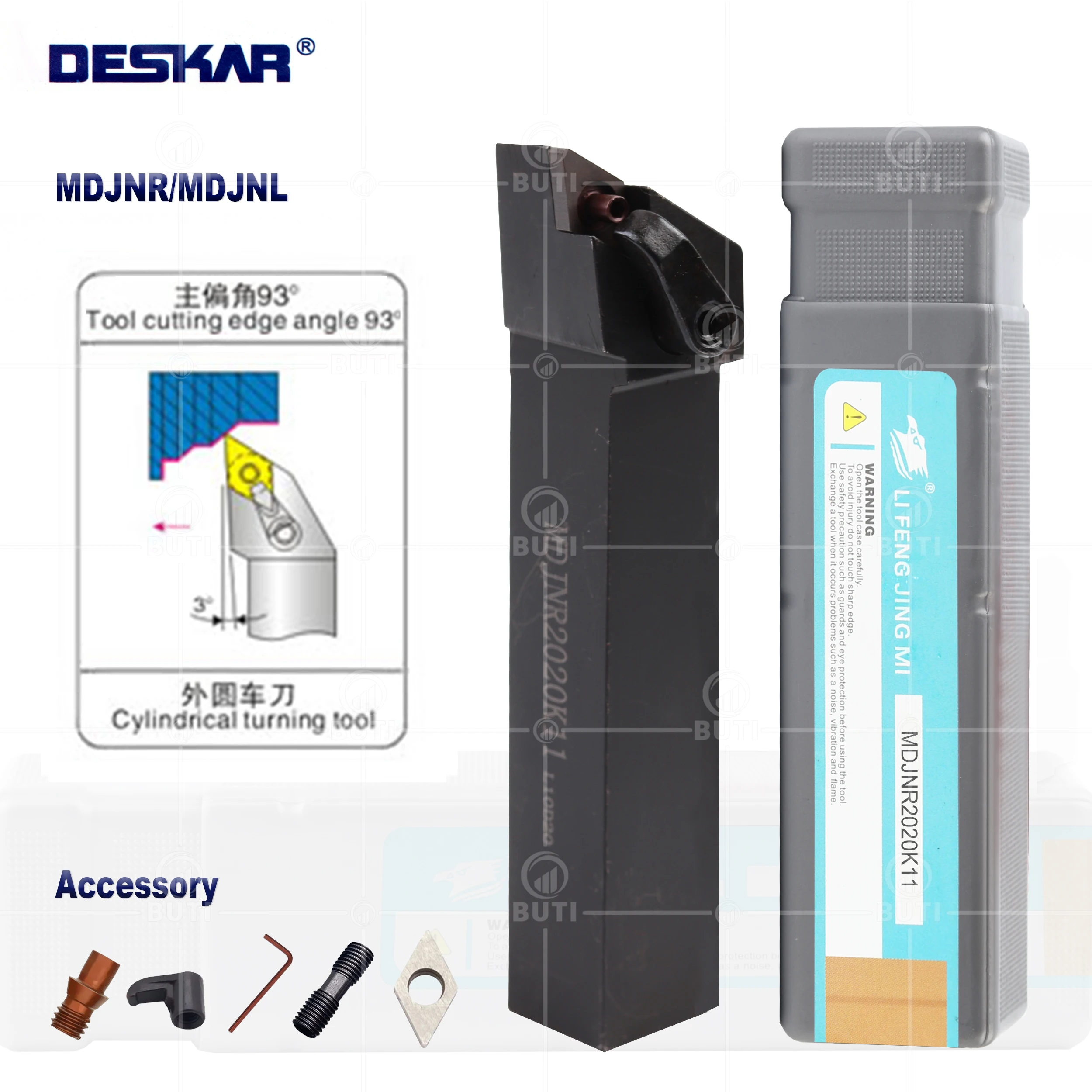 

DESKAR 100% Original MDJNR1616H11 MDJNR2020K11 MDJNR2525M11 MDJNR External Turning Tools Holder Used For DNMG Carbide Inserts
