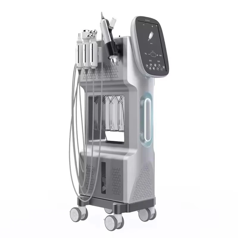 2025  high quality 9 in Oxygen Therapy Jet Peel Face Lifting Hydro Microdermabrasion Oxygenation Infusion Aqua Facial Device 4