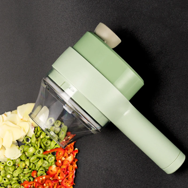 Electric Vegetable Cutter Set Handheld Wireless Electric Garlic Masher Food Chopper Meat Grinder Machine Food Peel Slice